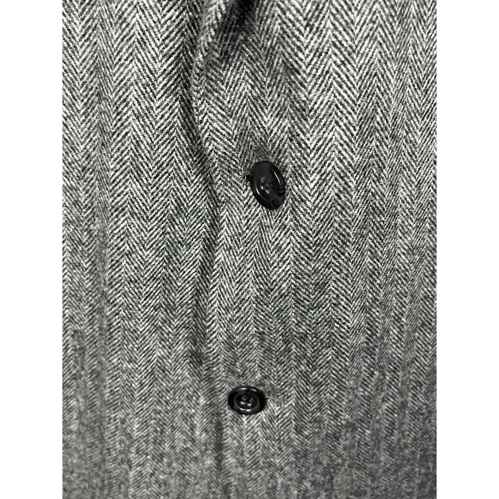Gianfranco Ruffini Camel Hair Blend Gray Herringbone Sport Coat Blazer Mens 46 L